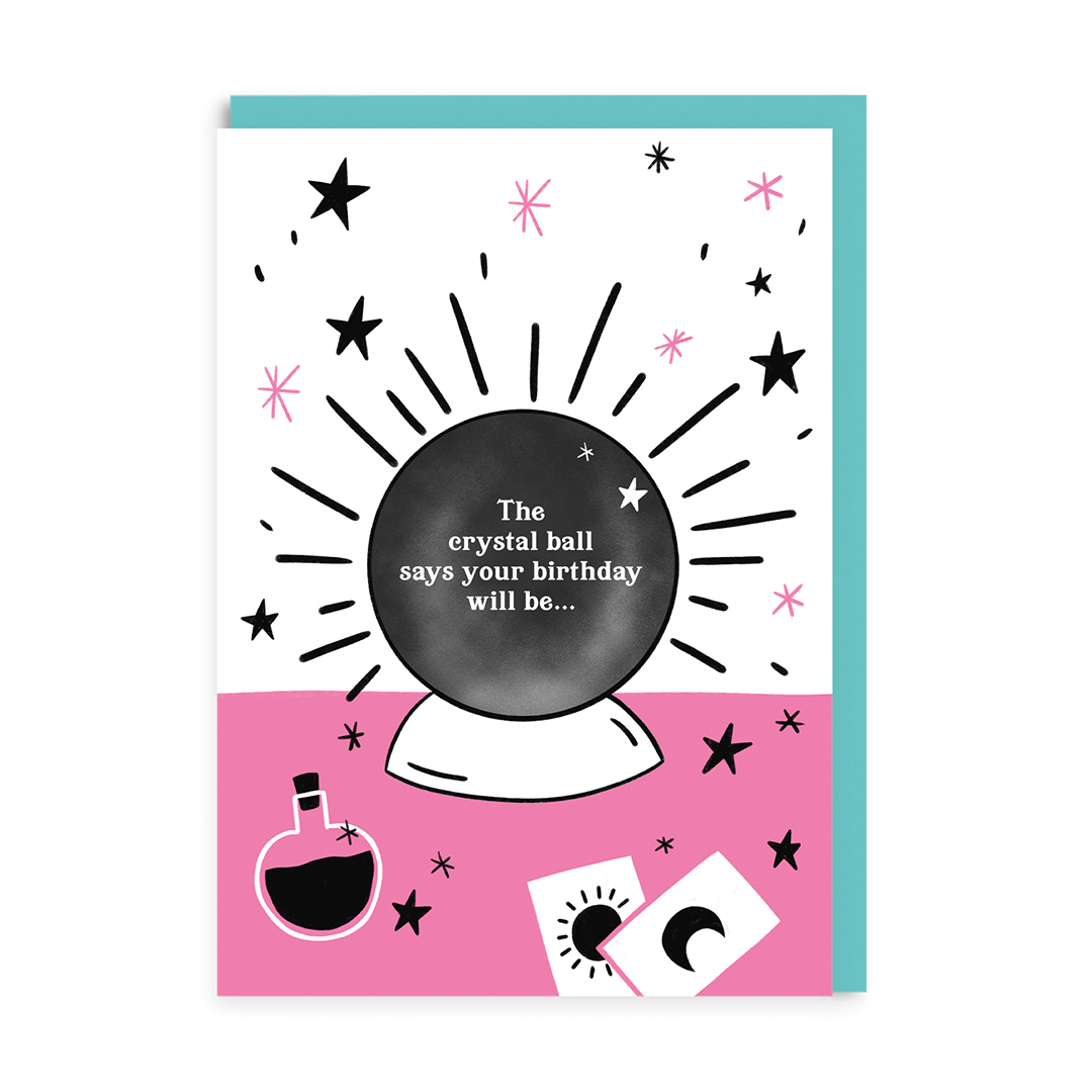 Picture of Crystal Ball (Two Sided) Greeting Card (7326)