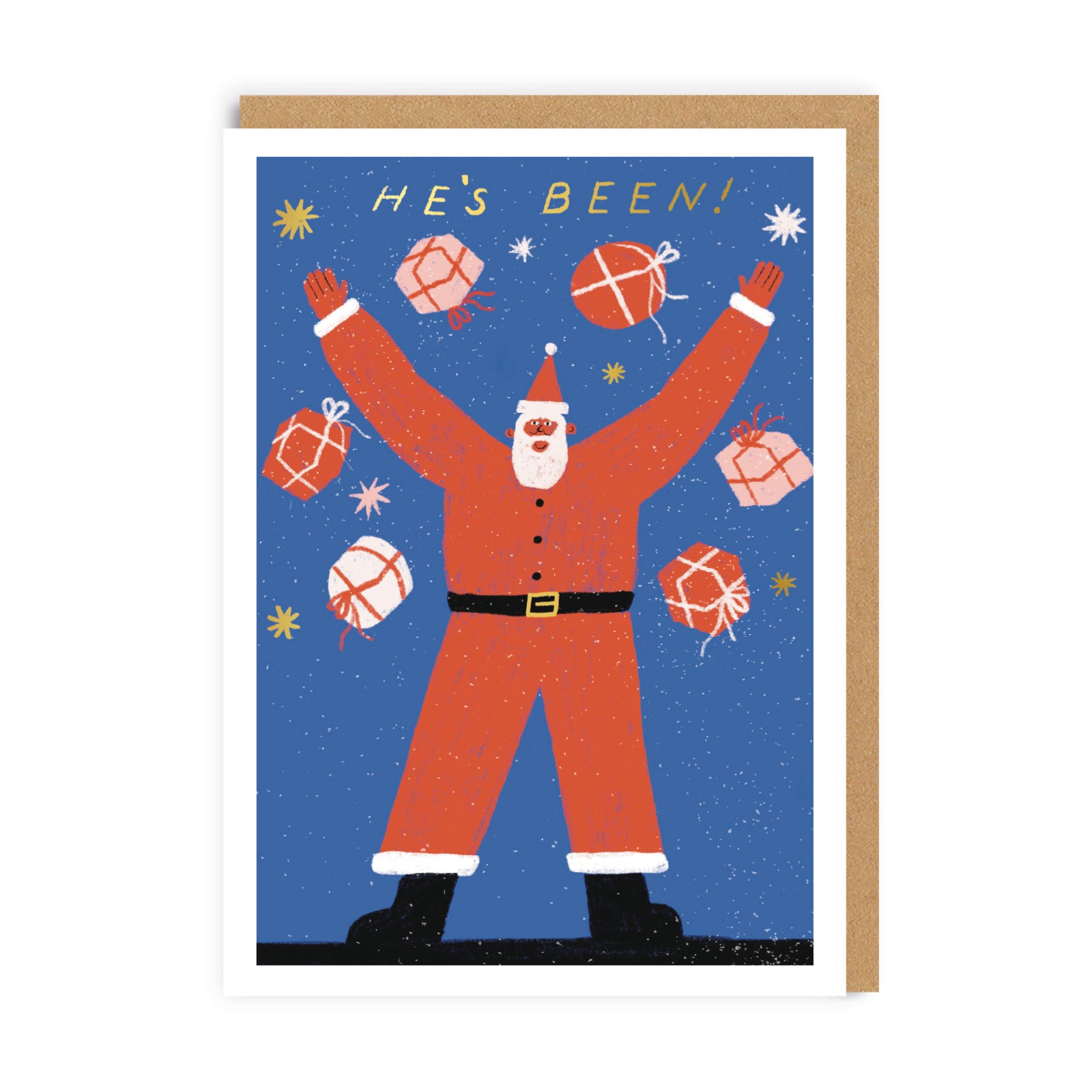 Picture of Santa He's Been! Greeting Card (8309)