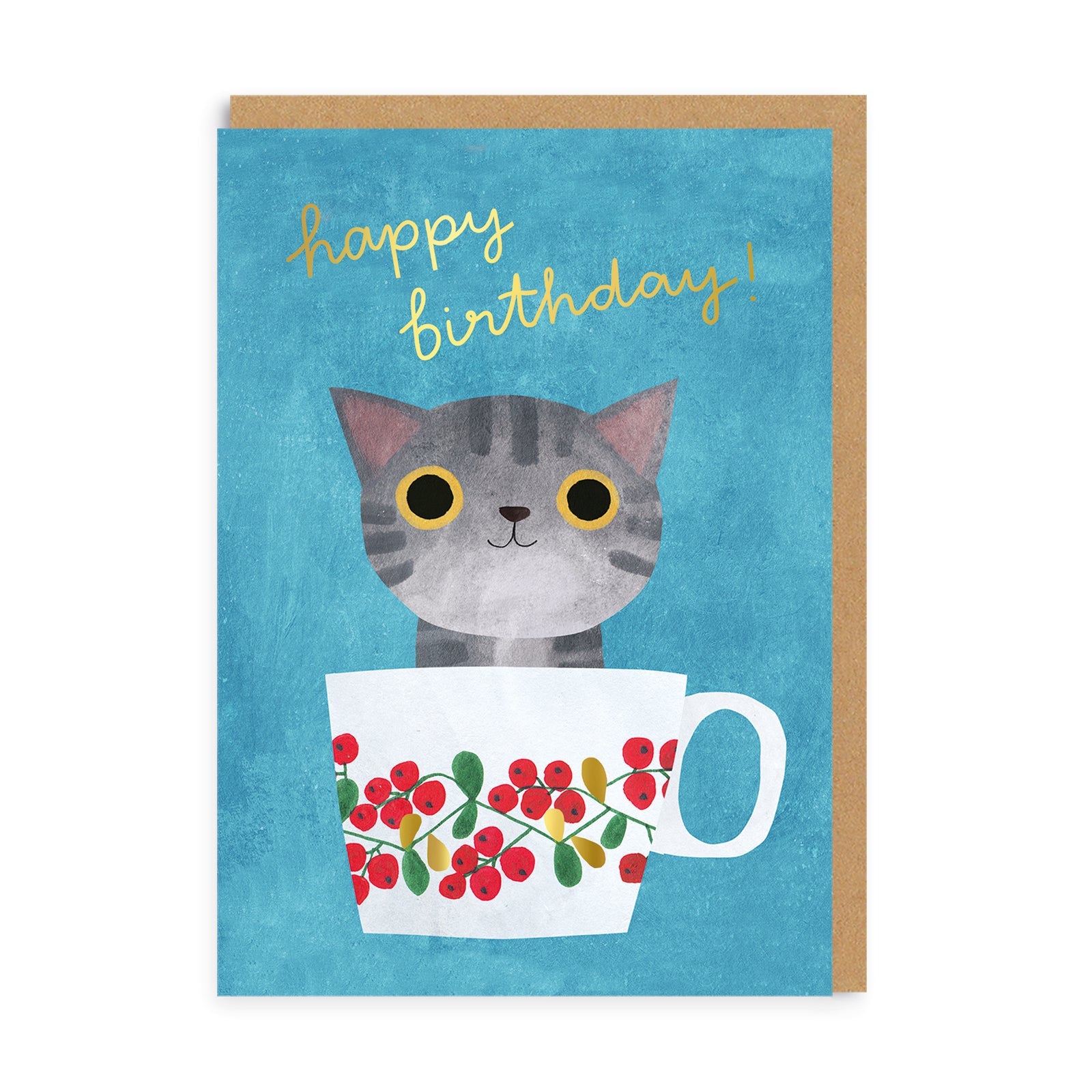 Picture of Teacup Kitten HBD Greeting Card (7297)