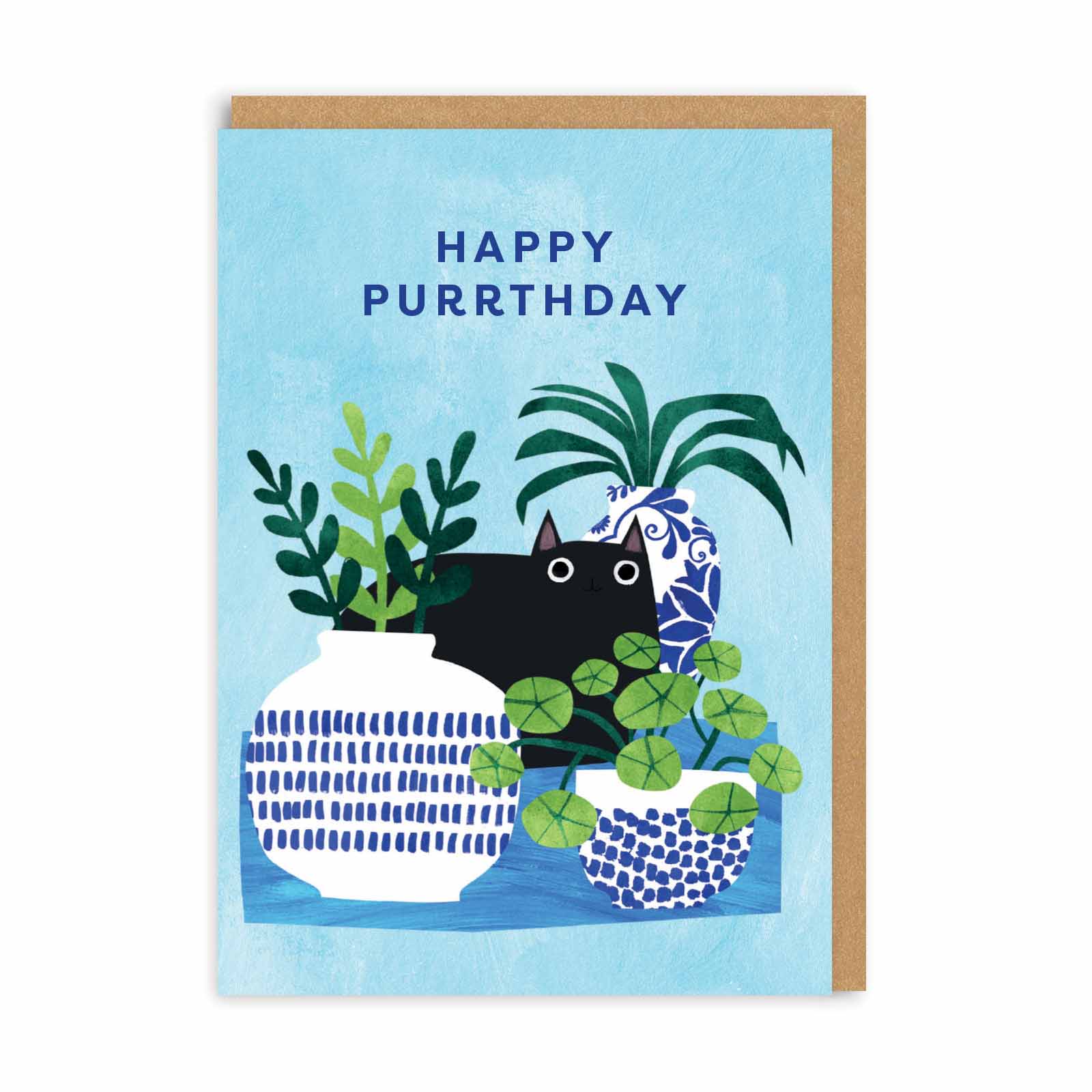 Picture of Happy Purrthday Vases Card (9454)