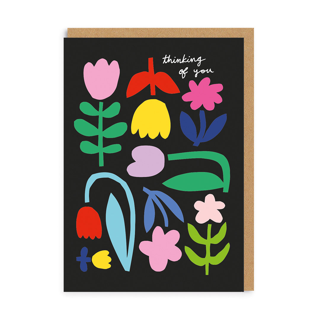 Picture of Thinking of you Bold floral Greeting Card (7388)