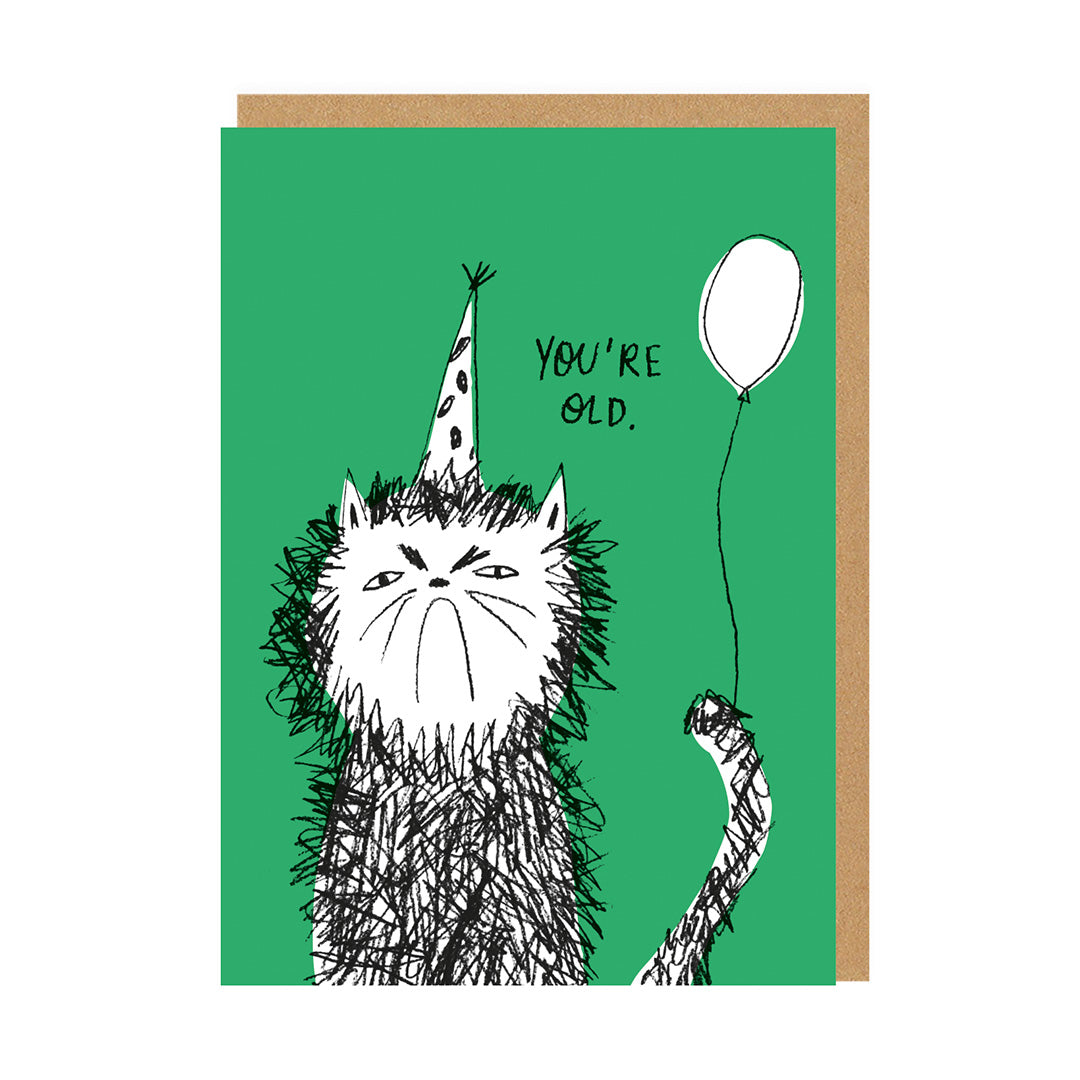 Picture of You're Old Cat Greeting Card (9466)