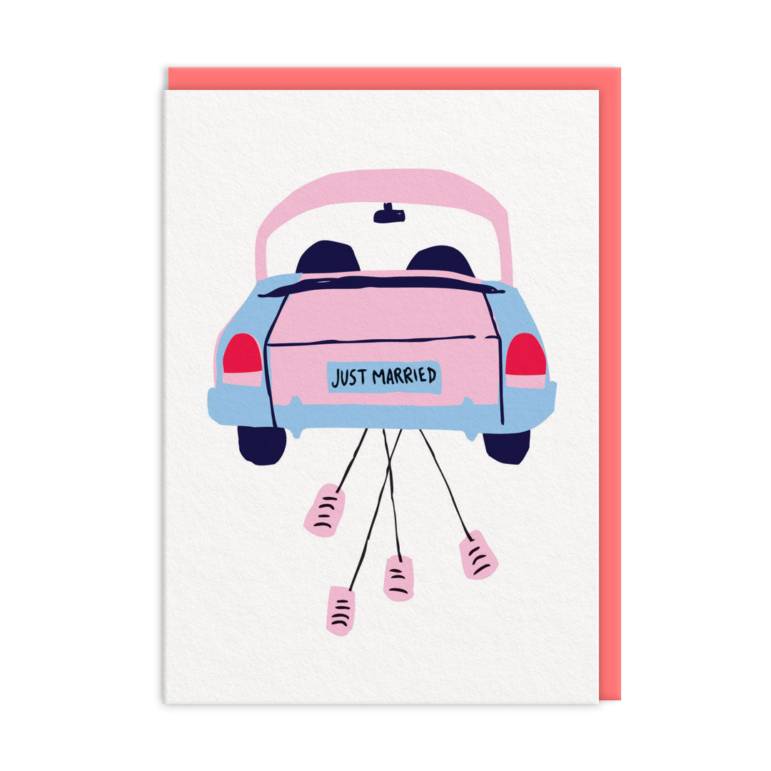 Picture of Just Married Car Greeting Card (9810)