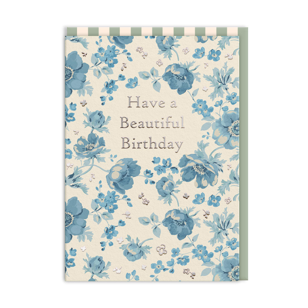 Picture of Birthday Blue Anenome Greeting Card (11517)
