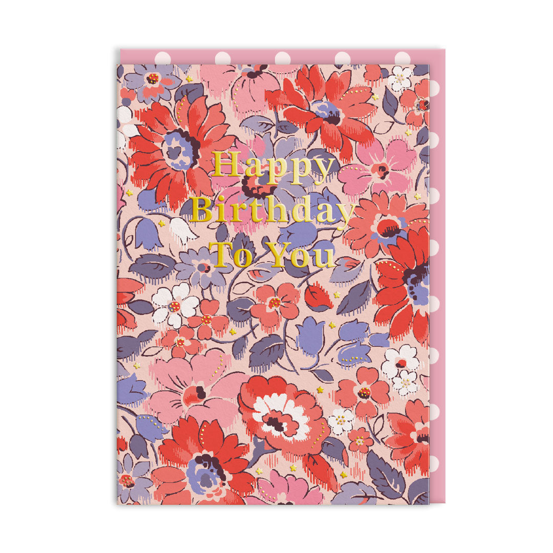 Picture of Archive Ditsy Happy Birthday Card (11519)