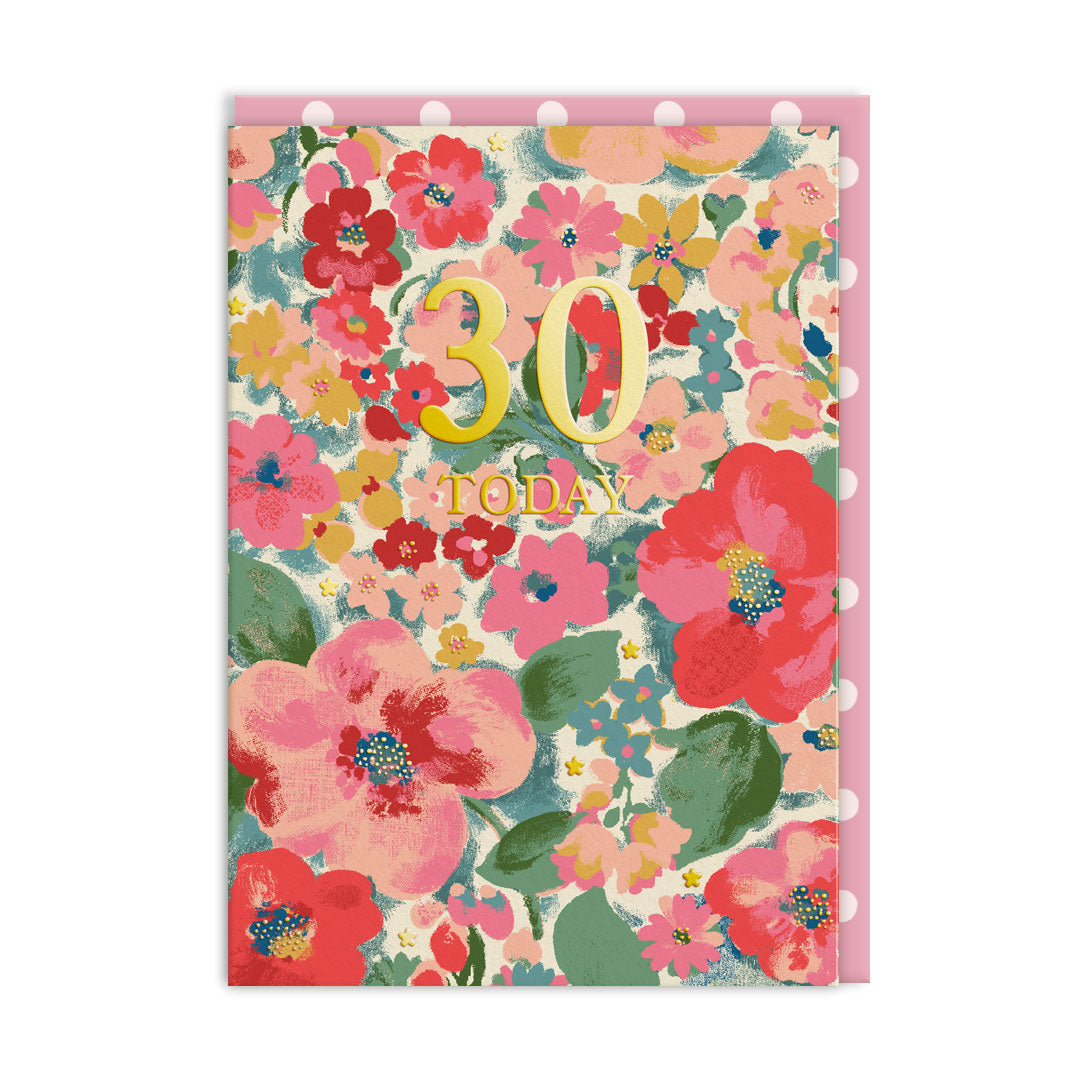 Picture of 30 Painterly Floral Greeting Card (11664)