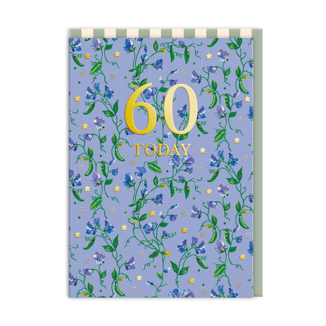 Picture of 60 Sweet Peas Greeting Card (11667)