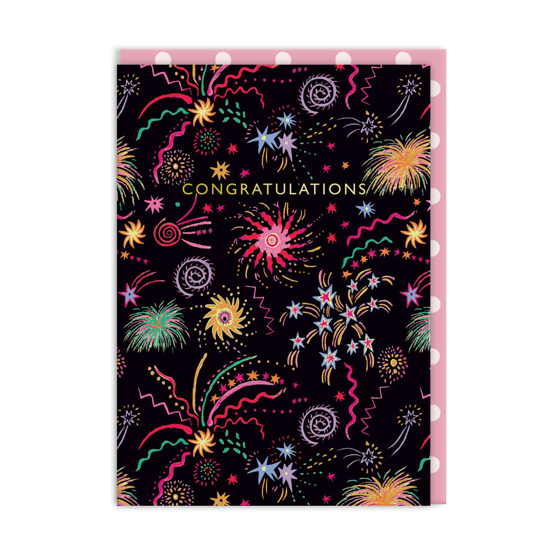 Picture of Congratulations Fireworks Greeting Card (9824)
