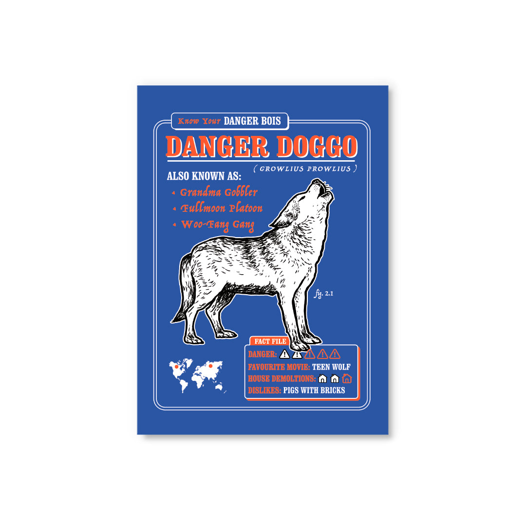 Picture of Danger Doggo Postcard (12154)