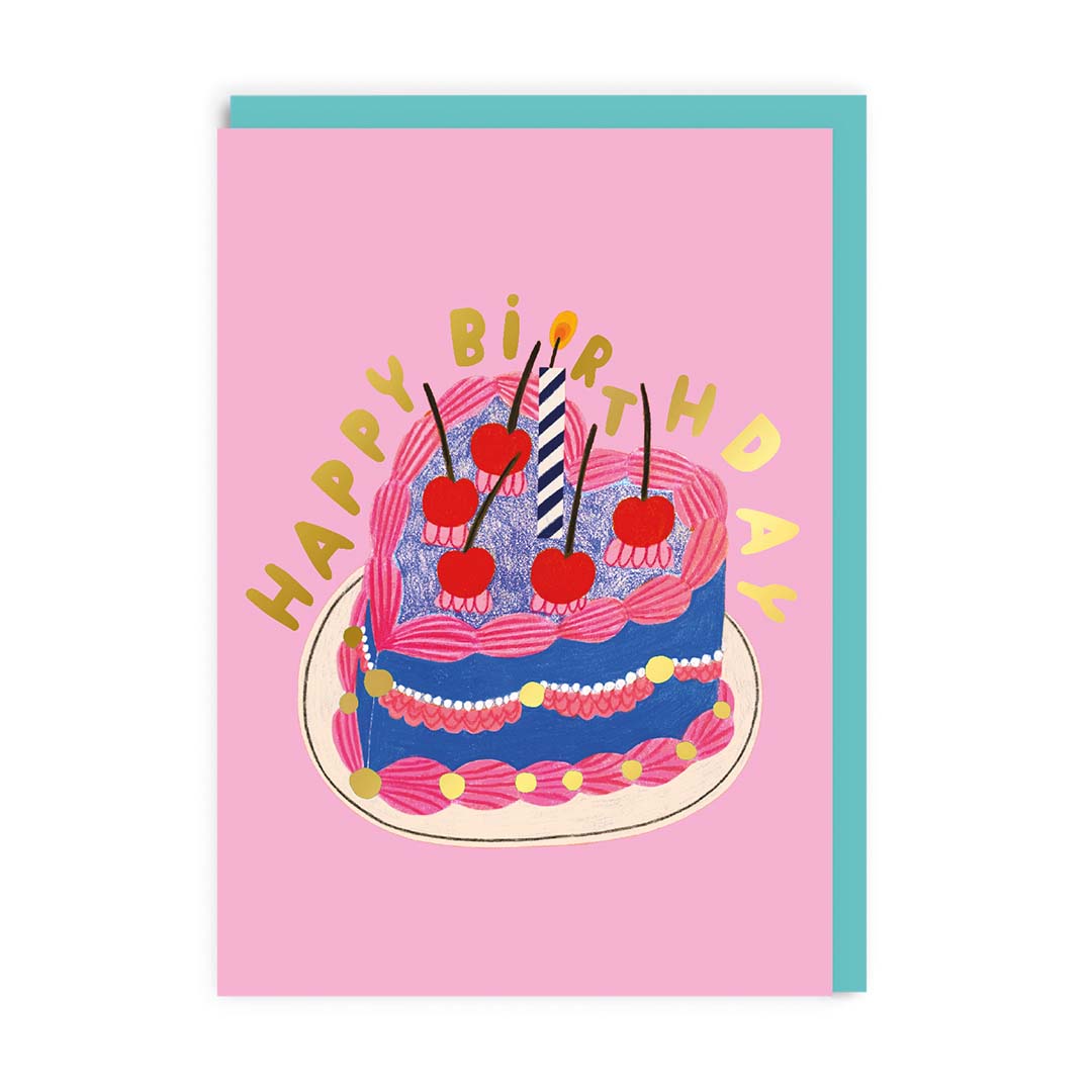 Picture of HBD Heart Cake Greeting Card (7300)