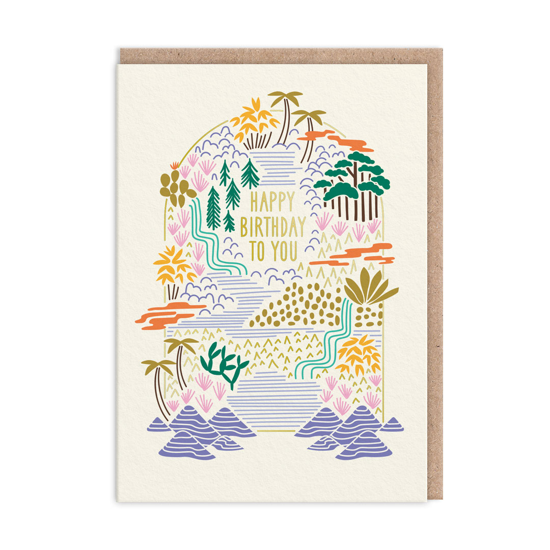 Picture of Happy Birthday Tropical Greeting Card (12086)