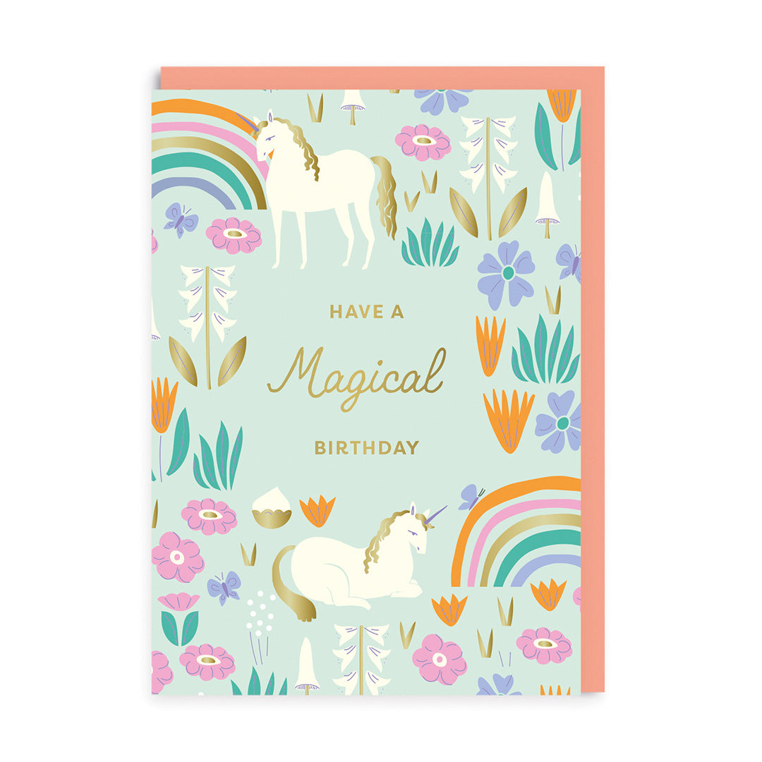 Picture of HBD Unicorn Repeat Greeting Card (7309)
