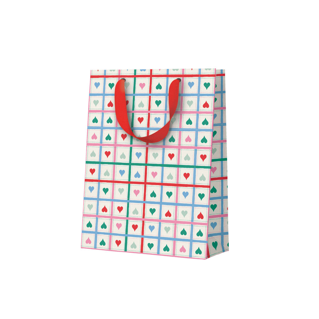 Picture of Heart Grid Medium Gift Bag (12172)