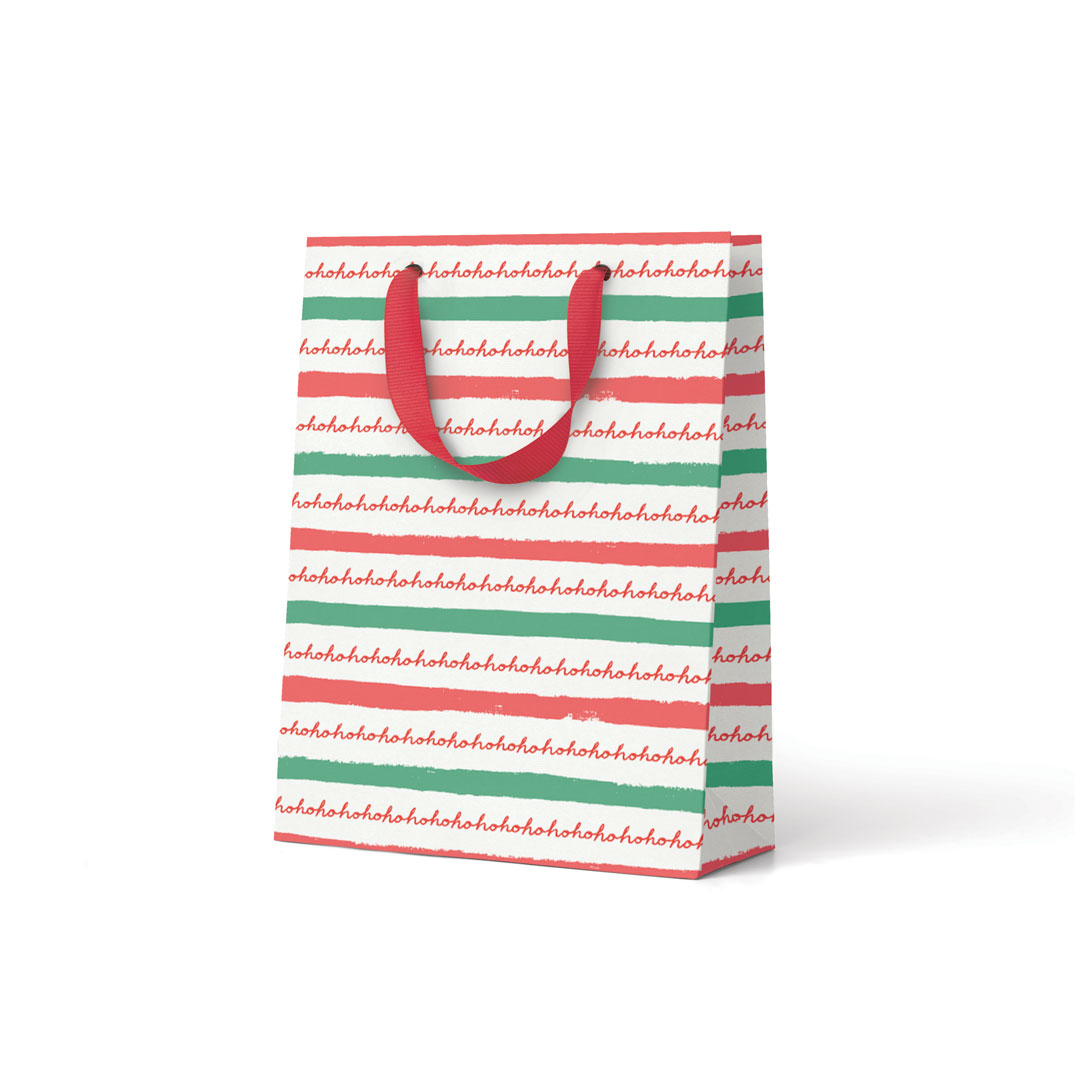 Picture of Ho Ho Ho Stripe Medium Gift Bag (12269)