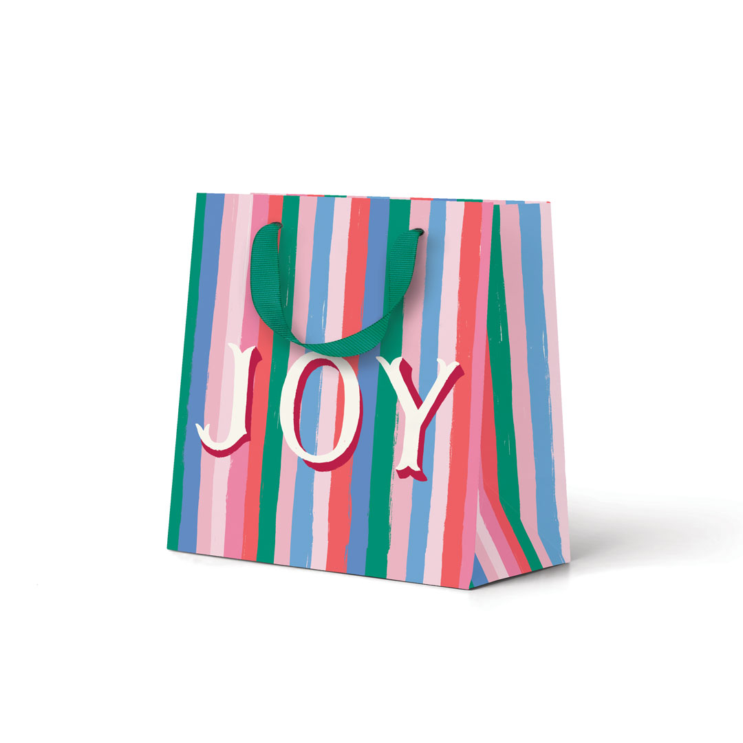 Picture of Joy Stripes Small Gift Bag (12268)