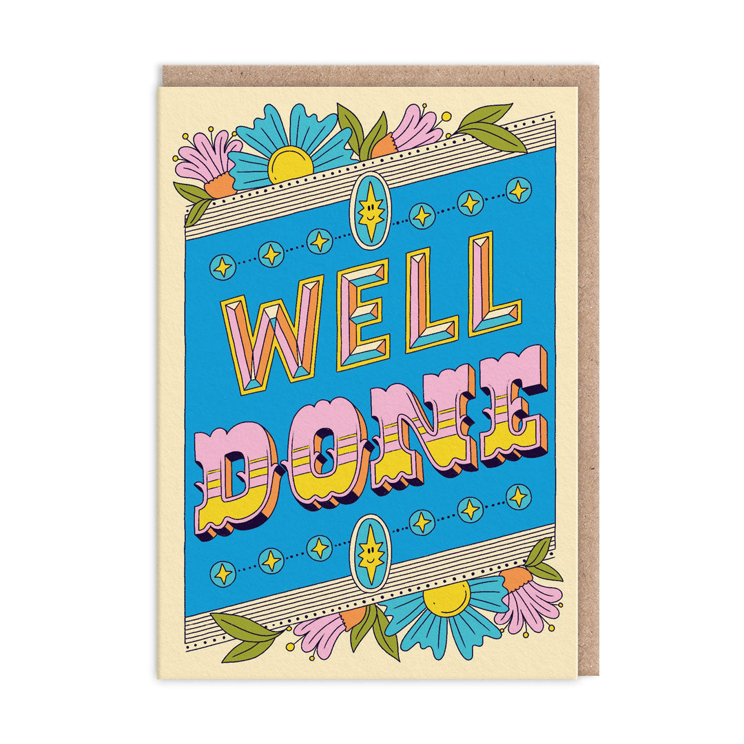 Picture of Well Done Lettering Greeting Card (12435)