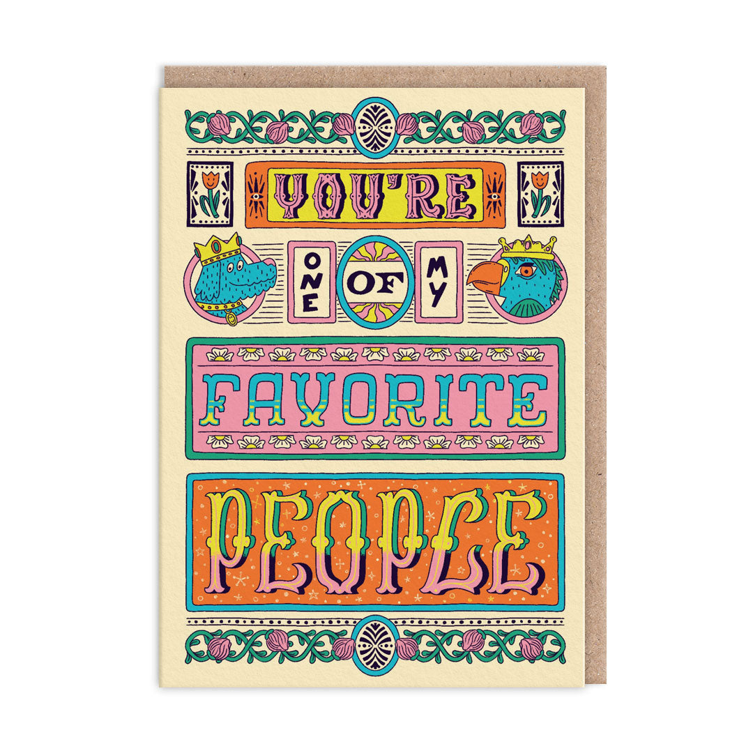 Picture of Favourite People Greeting Card (9845)