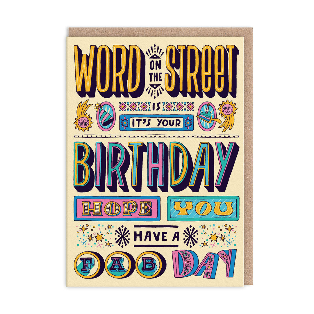 Picture of Word on the Street Greeting Card (9847)