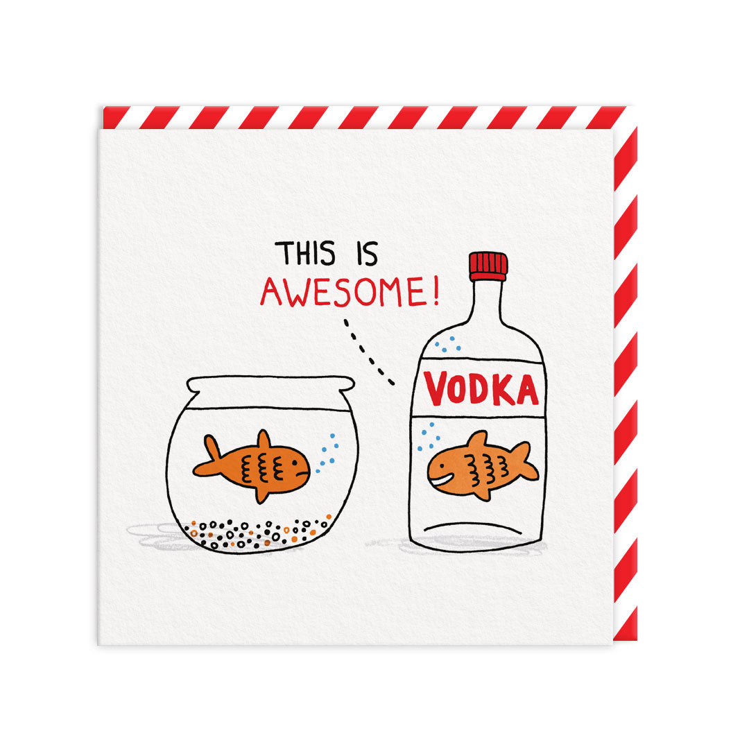 Picture of Vodka Goldfish Greeting Card (866)