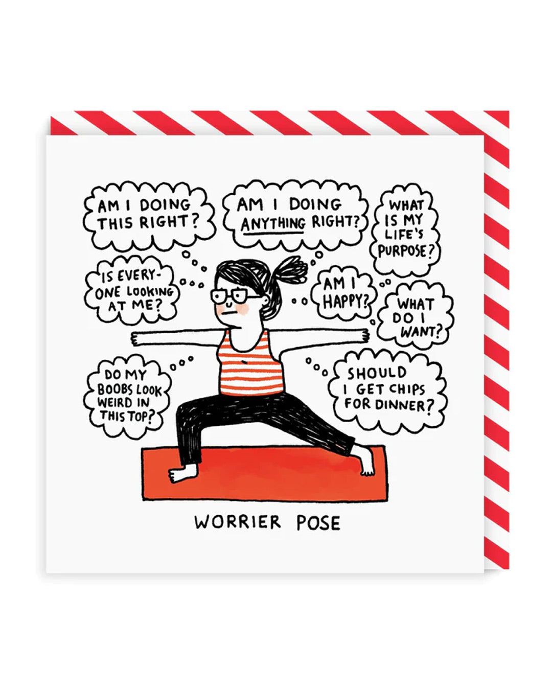 Picture of Worrier Pose Greeting Card (899)