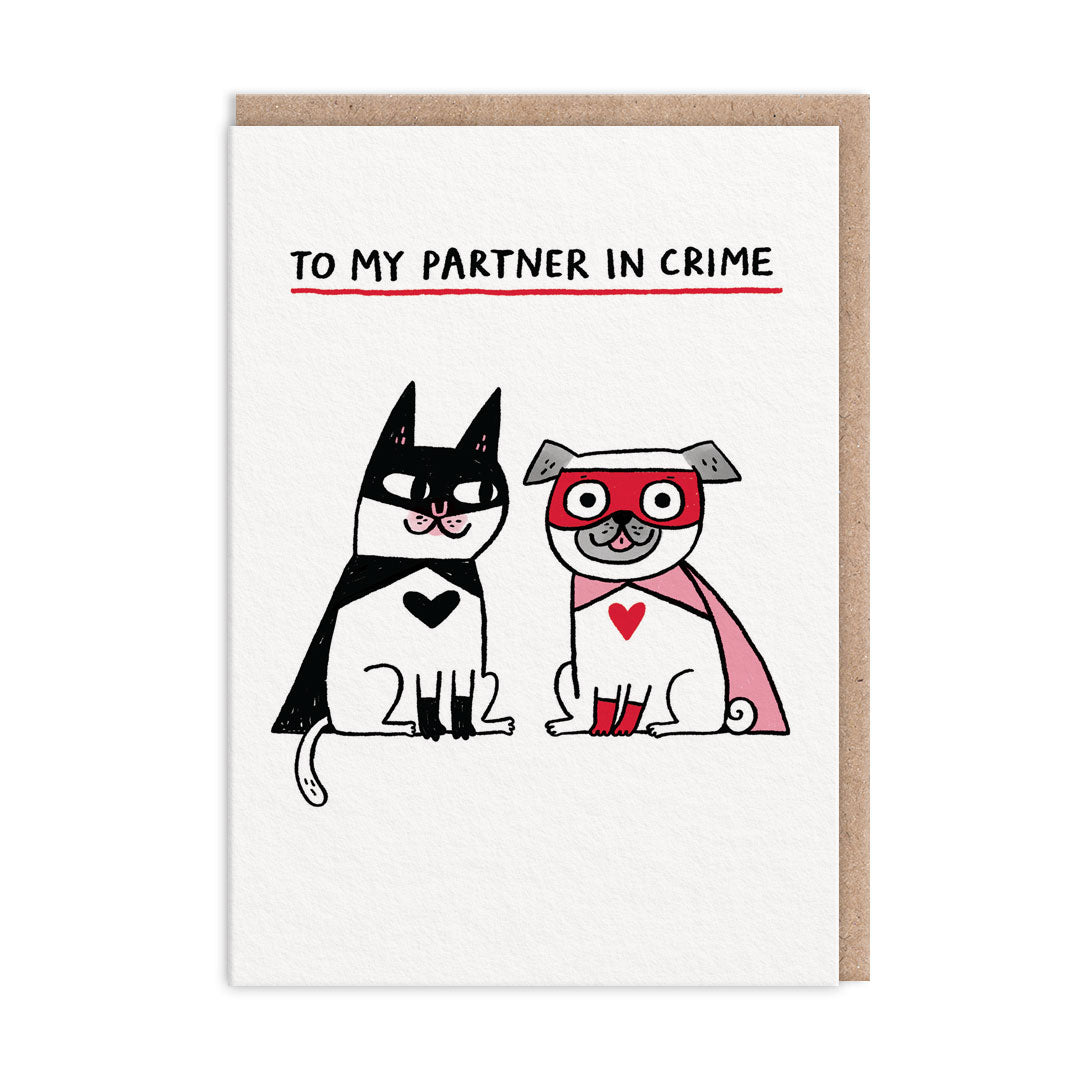 Picture of Partner in Crime Costume  Greeting Card (10541)