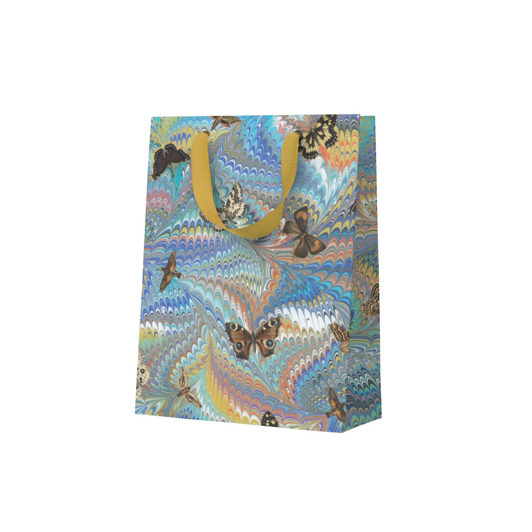 Picture of Marble Butterfly Blue Medium Gift Bag (12123)