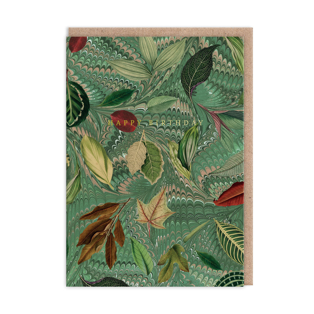 Picture of Marble Leaves Greeting Card (12052)