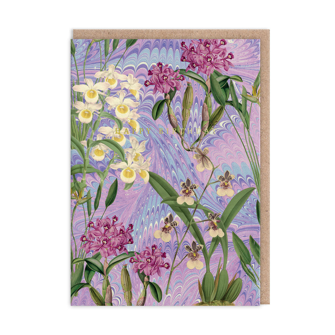 Picture of Marble Orchids Greeting Card (12056)