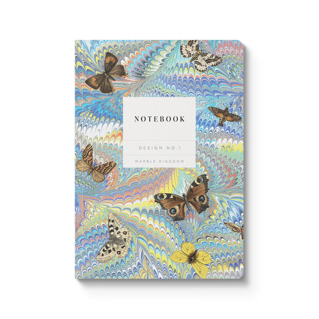 Picture of Marble Butterfly Blue Paperback Notebook (12224)