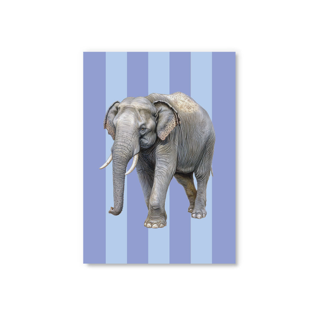Picture of Striped Elephant Postcard (12334)