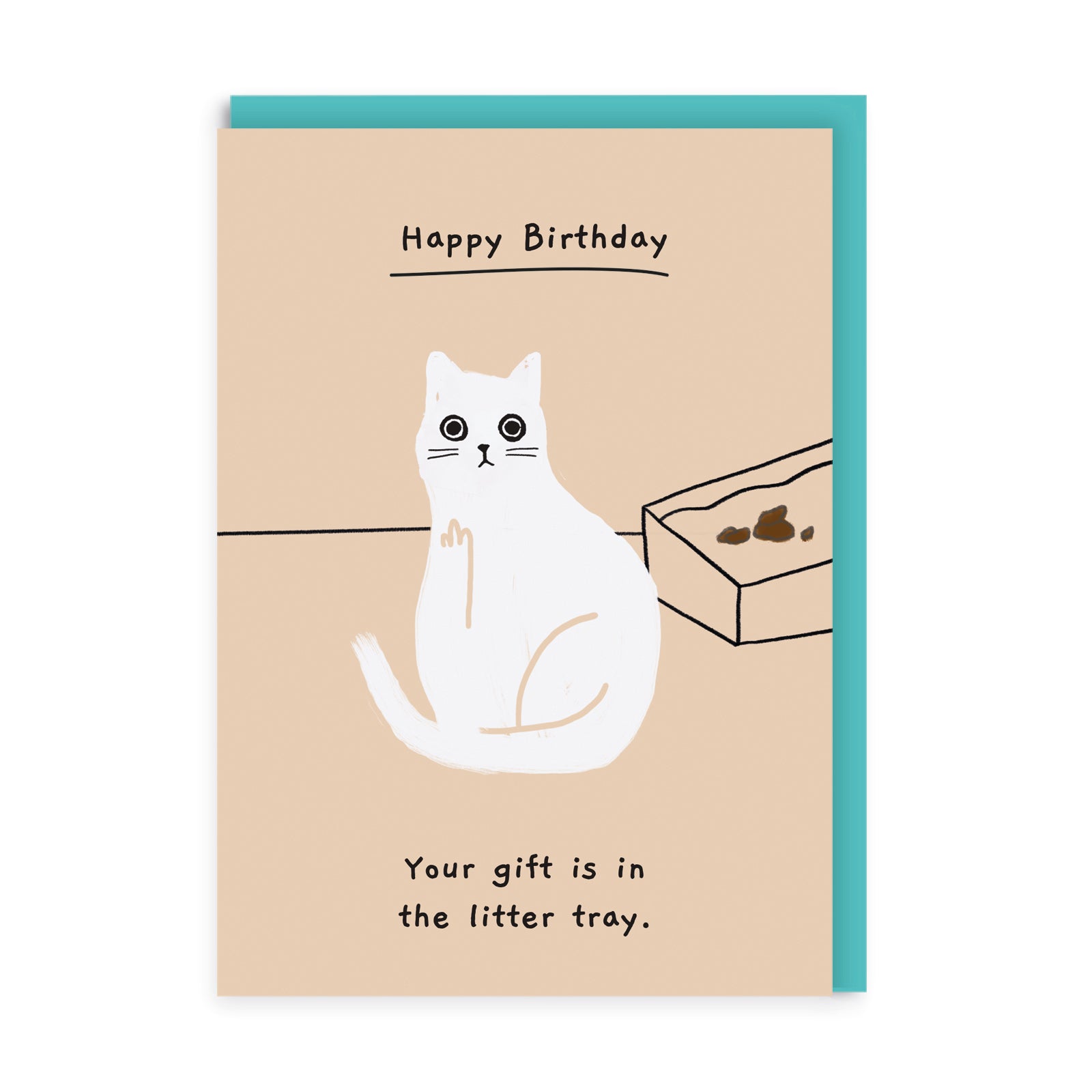 Picture of Gift Is In The Litter Try Greeting Card (8818)