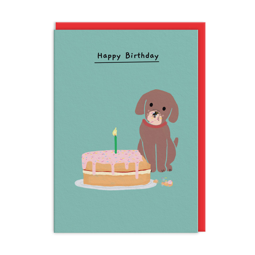 Picture of Pat with Cake Greeting Card (8821)