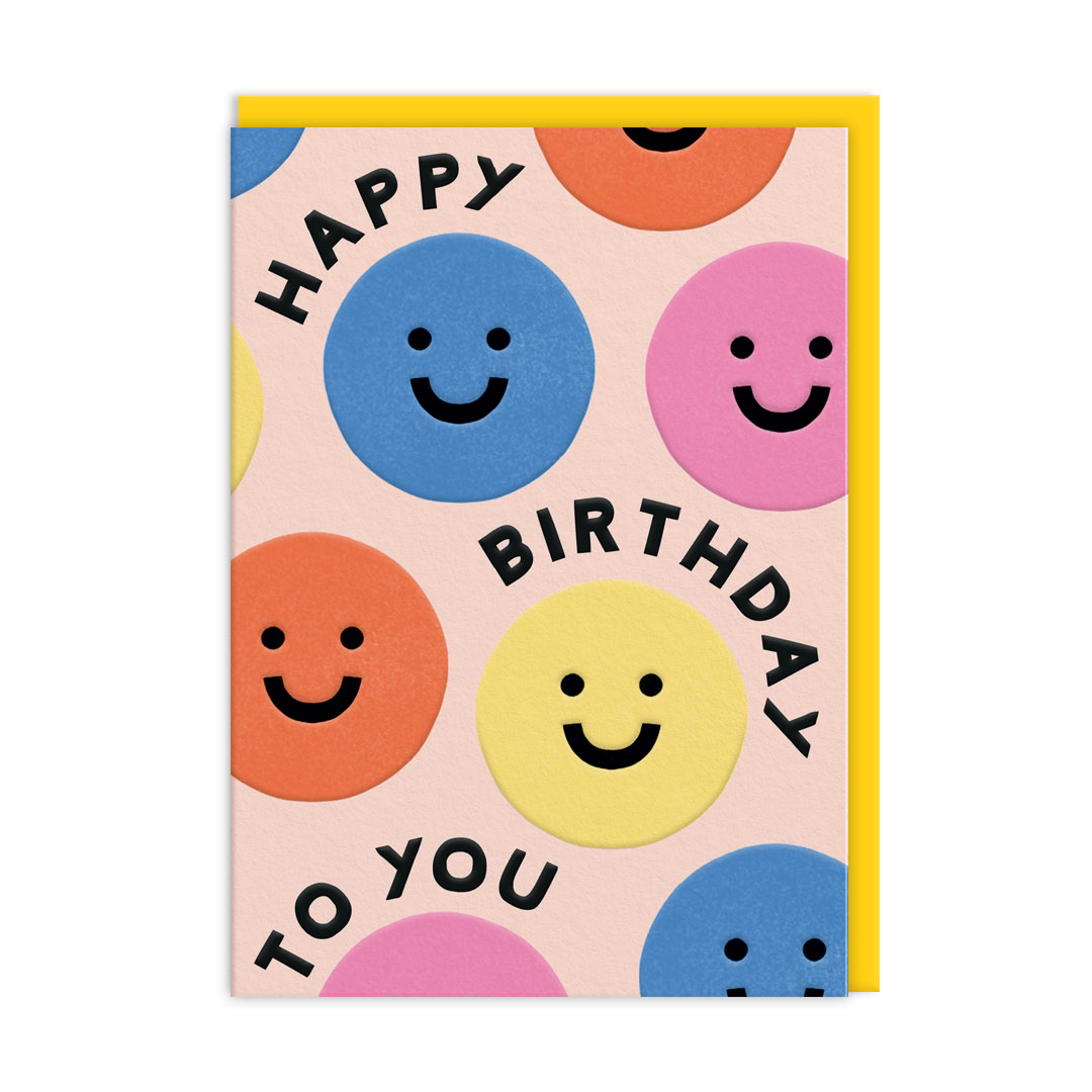 Picture of Happy Birthday Smiley Greeting Card (12009)
