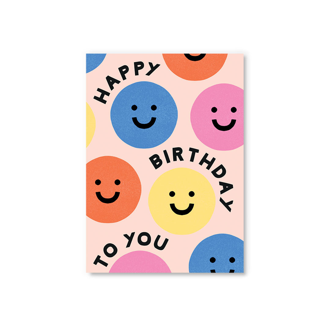 Picture of Happy Birthday Smiley Postcard (12284)