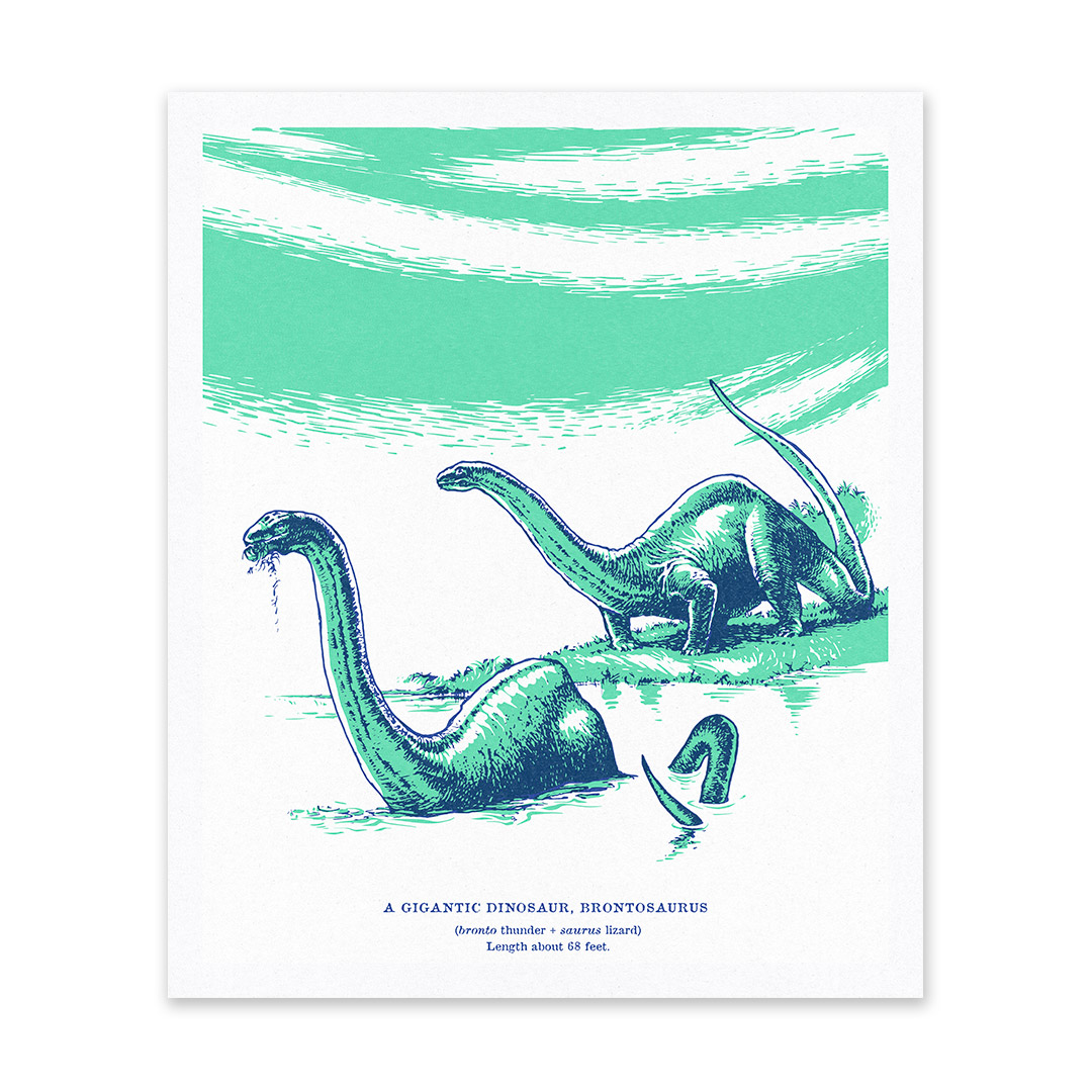 Picture of Brontosaurus Riso Print (10x12) (12520)