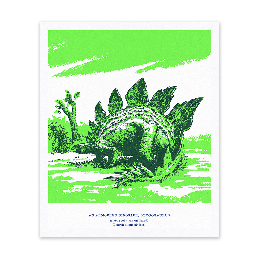 Picture of Stegosaurus Riso Print (10x12) (12521)