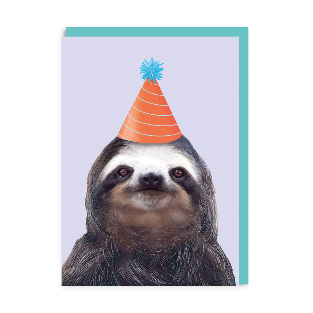 Picture of Party Hat Sloth Greeting Card (7291)