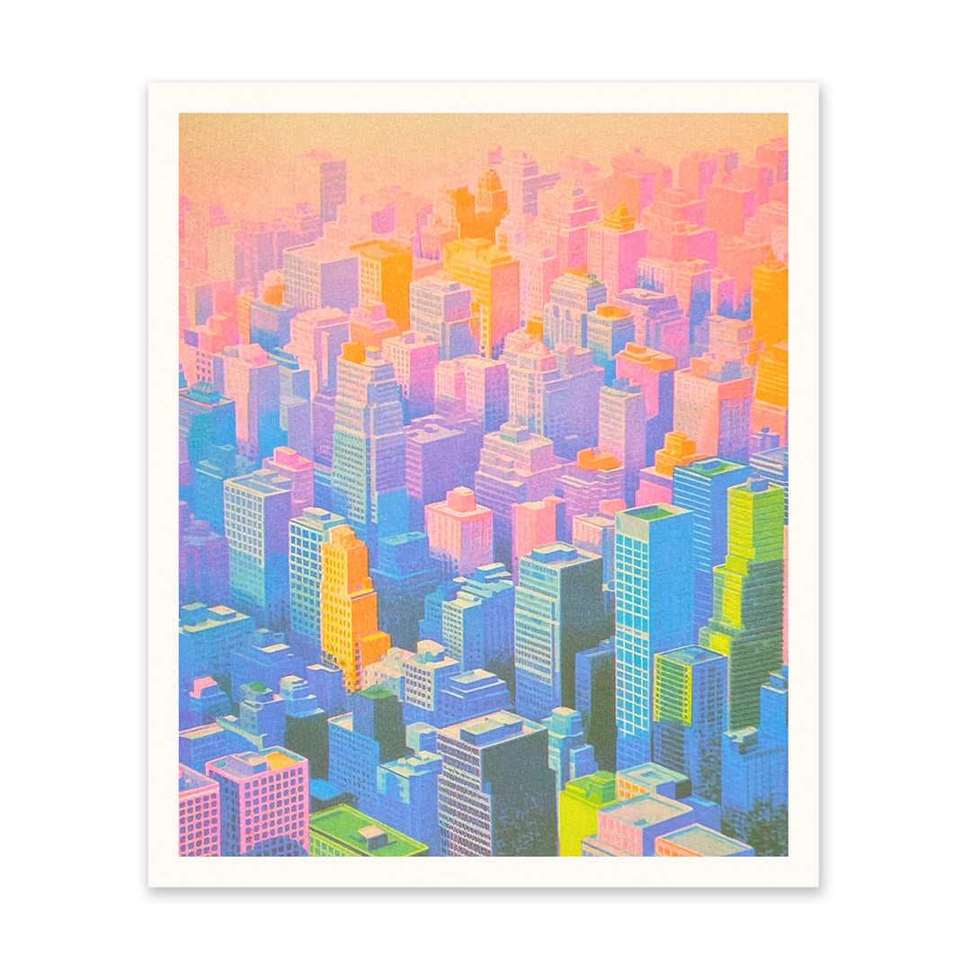 Picture of Gradient Axo Skyscrapers Riso Print (10x12)(10981)