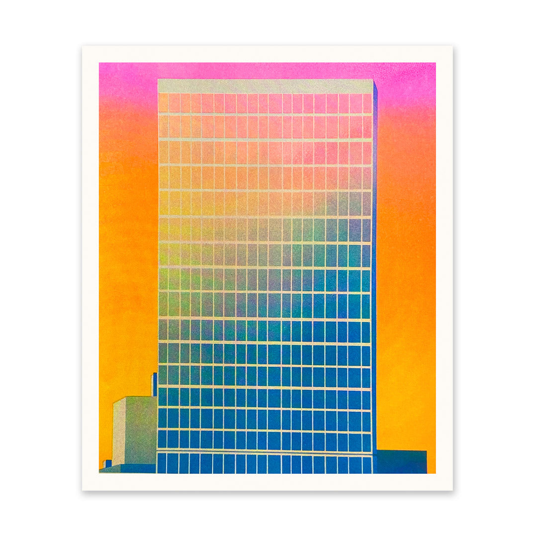 Picture of Gradient Tower Block Riso Print (10x12) (10998)