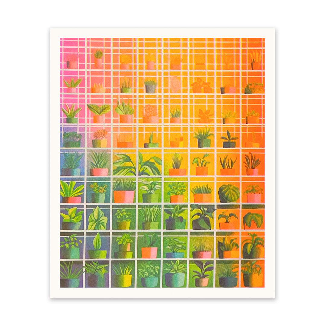 Picture of Abstract Glasshouse Riso Print (10x12) (11014)