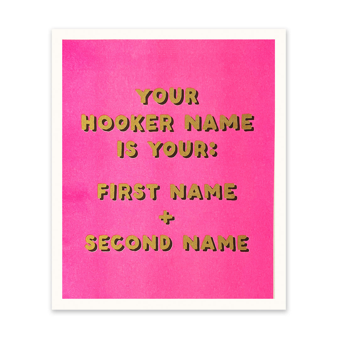 Picture of Hooker Name Riso Print (10x12) (11045)