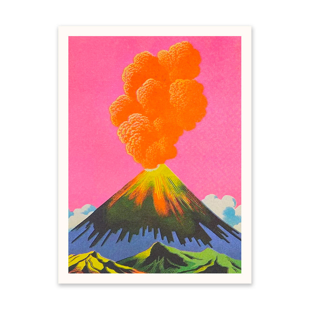 Picture of Neon Volcanoes 3 Riso Print (6x8) (10901)