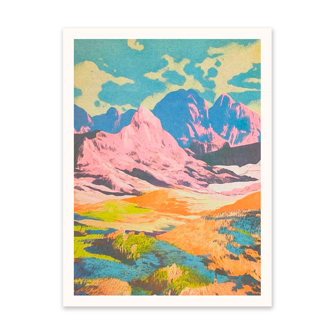 Picture of Patchwork Landscape 1 Riso Print (6x8) (10907)