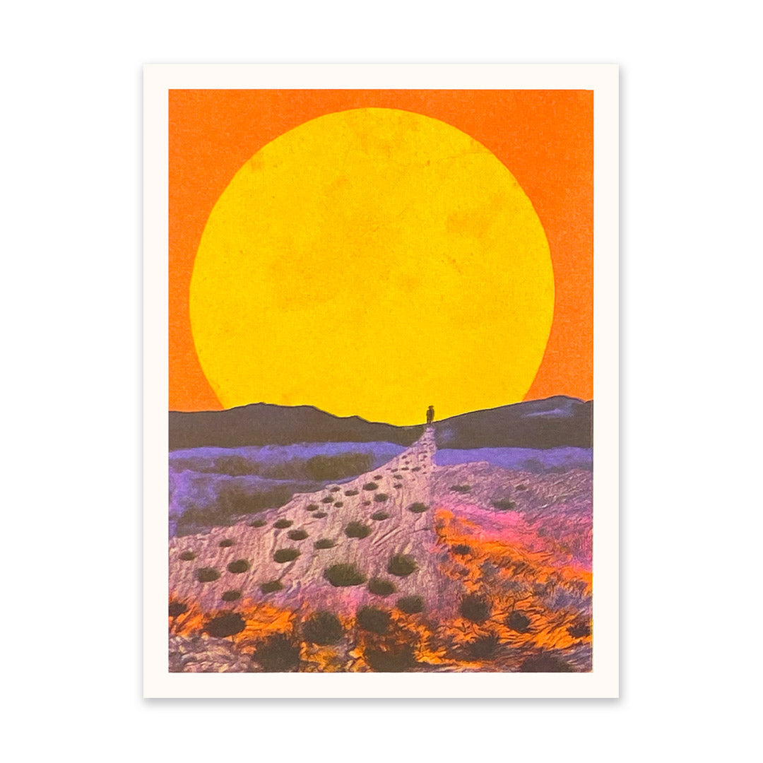 Picture of Red Sunset Landscape 1 Riso Print (6x8) (10909)