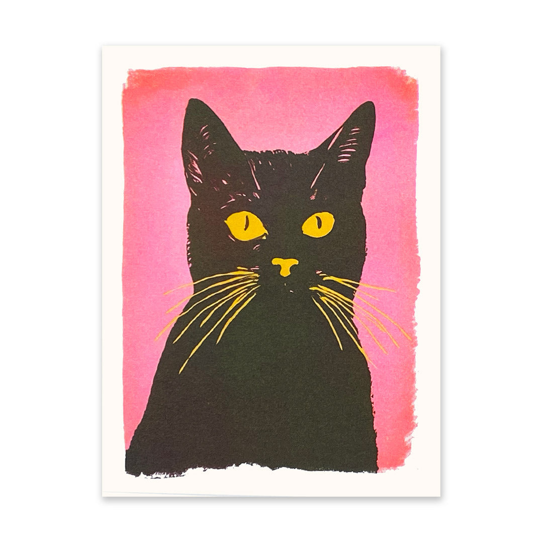 Picture of Retro Pink Cat Riso Print (6x8) (10948)