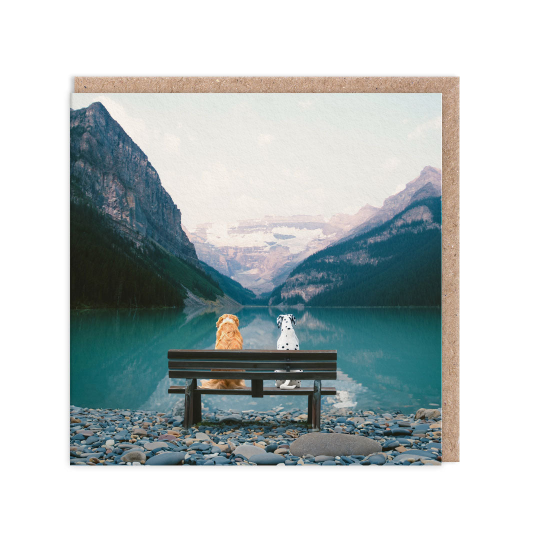 Picture of Mountain Lake Dogs Greeting Card (10510)
