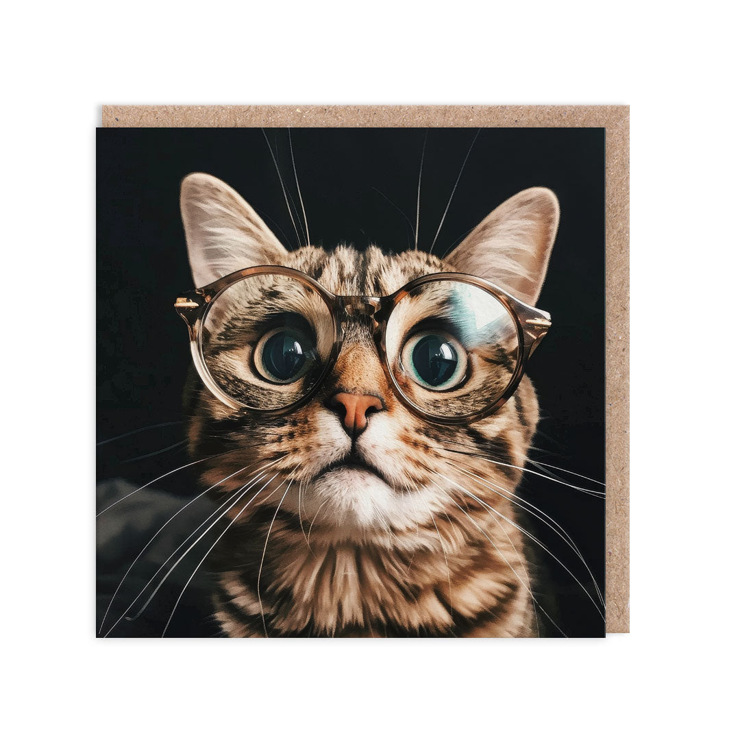 Picture of Cat Glasses Greeting Card (11678)