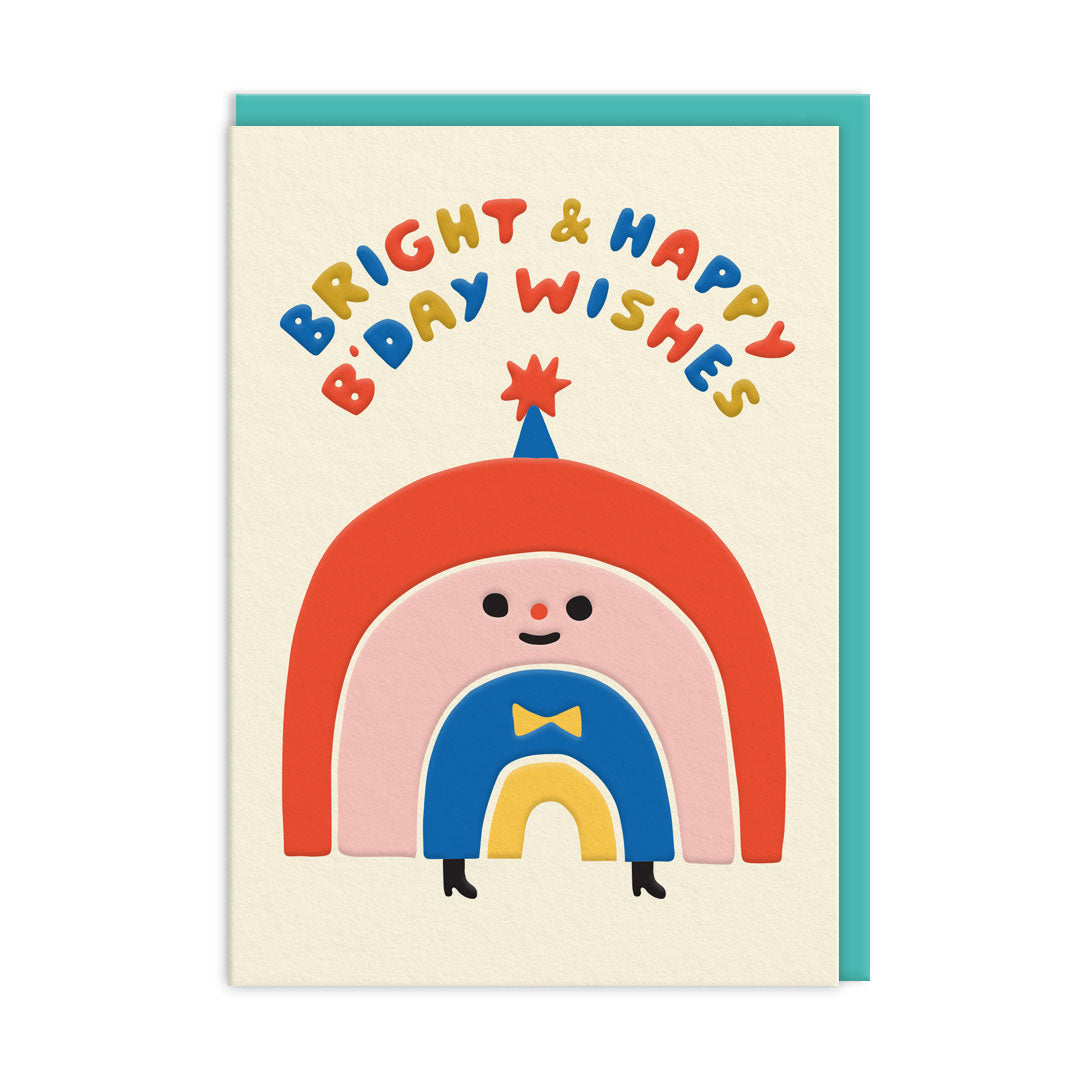 Picture of Rainbow BD Wishes Greeting Card (10445)