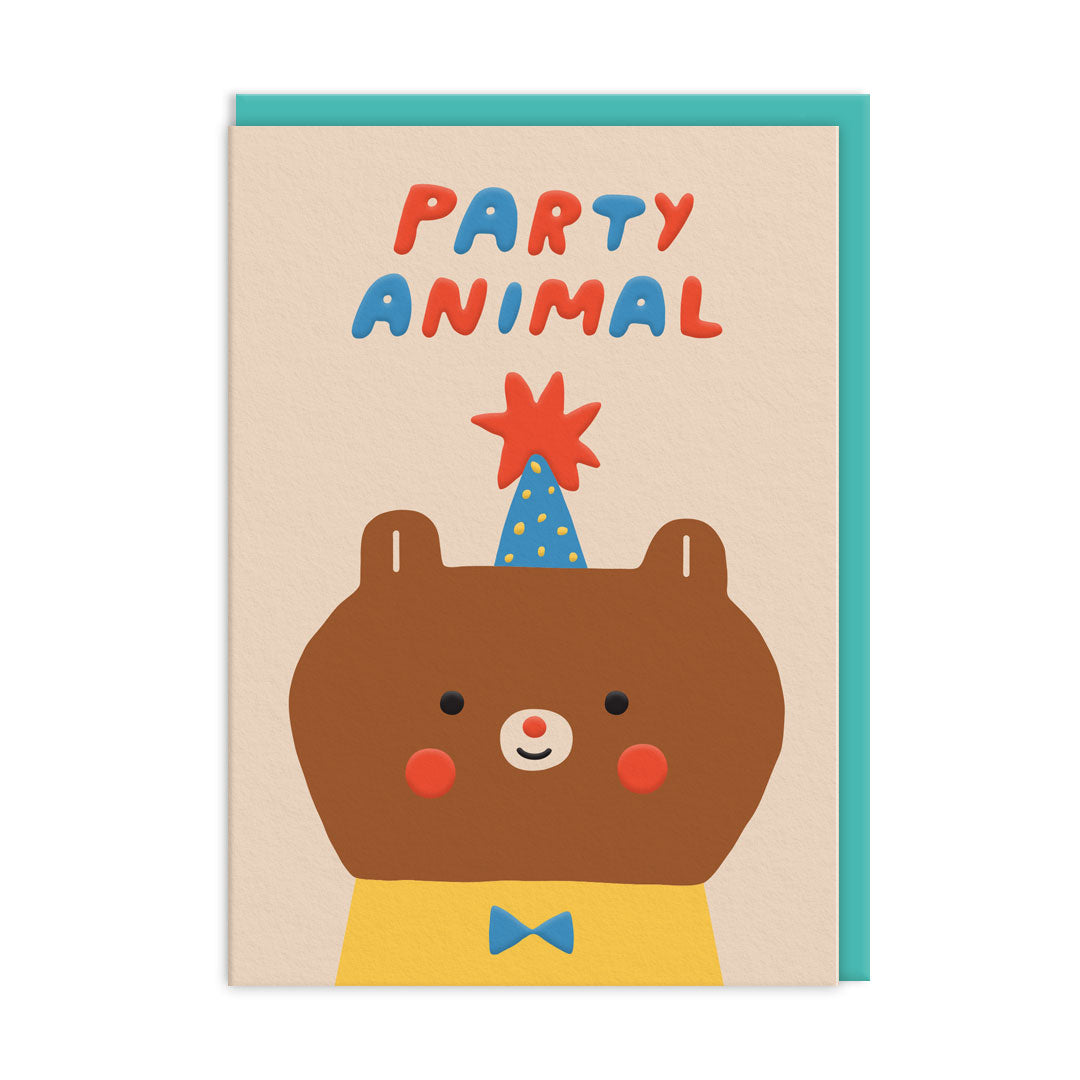 Picture of Party Animal Bear Greeting Card (10452)