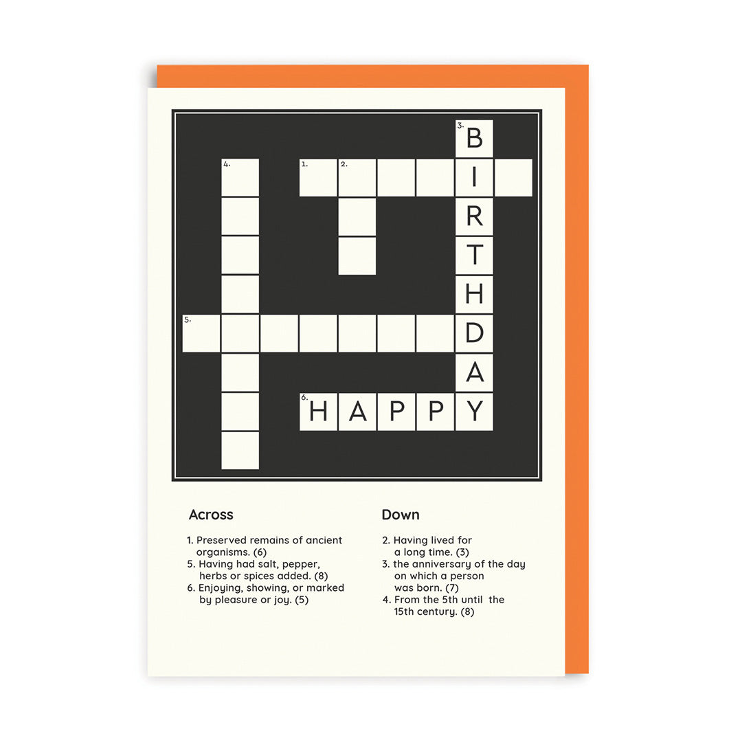 Picture of Happy Birthday Crossword Card (6647)